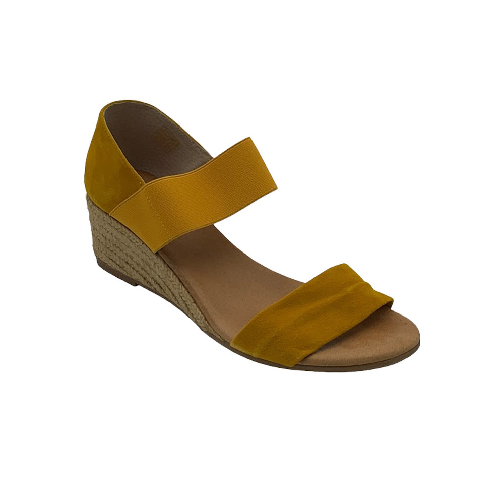 Pinaz Leather Slip-On Wedges Sol - Medium
